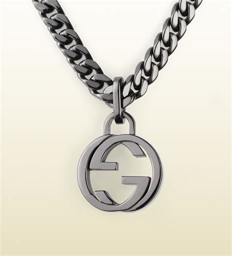 gucci necklace with interlocking g|interlocking g necklace in silver.